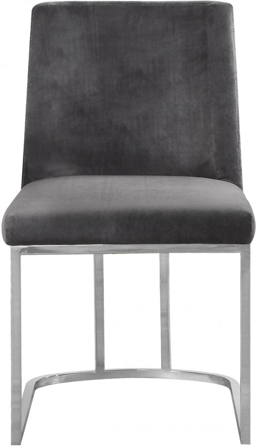Chaise de salle à manger en velours Heidi