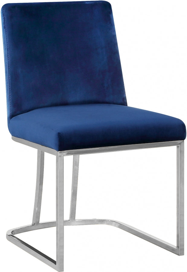 Chaise de salle à manger en velours Heidi