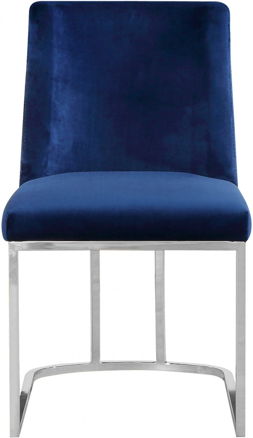 Chaise de salle à manger en velours Heidi