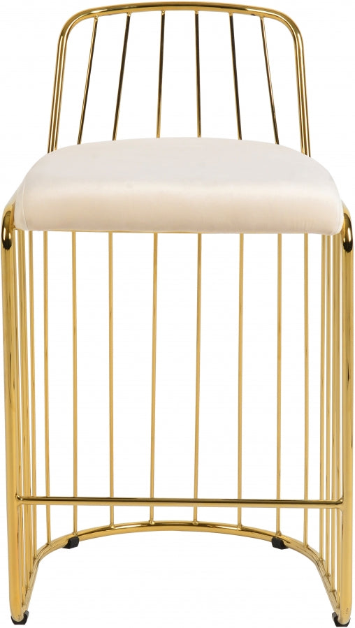 Tabouret de comptoir en velours Gio