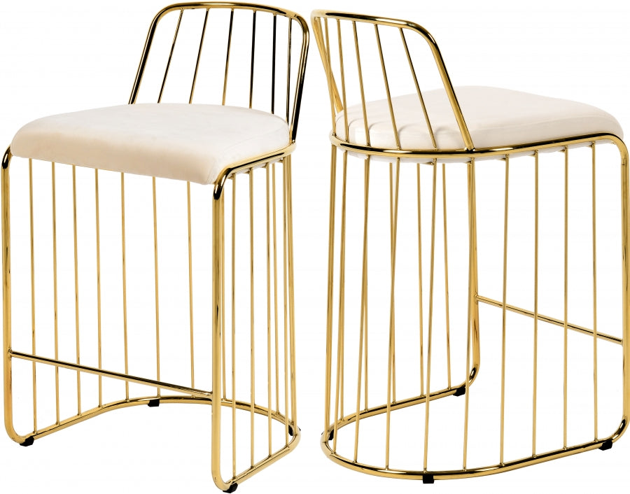 Tabouret de comptoir en velours Gio