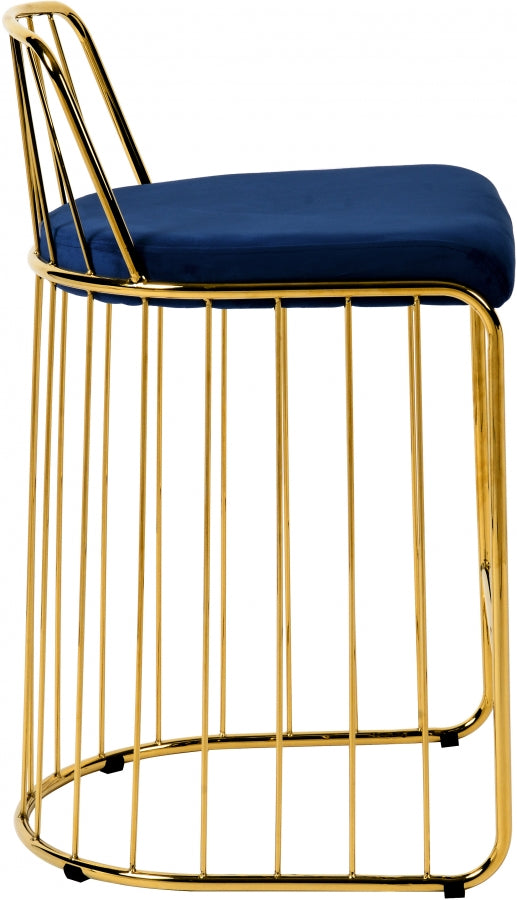 Tabouret de comptoir en velours Gio