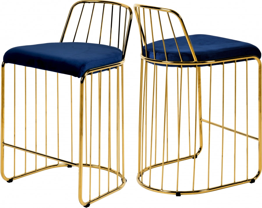Tabouret de comptoir en velours Gio