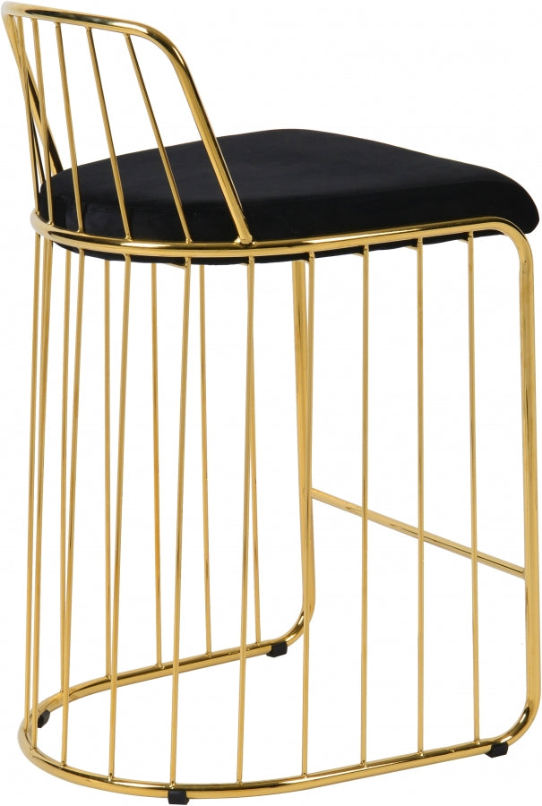 Tabouret de comptoir en velours Gio