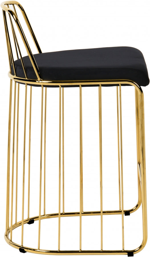 Tabouret de comptoir en velours Gio
