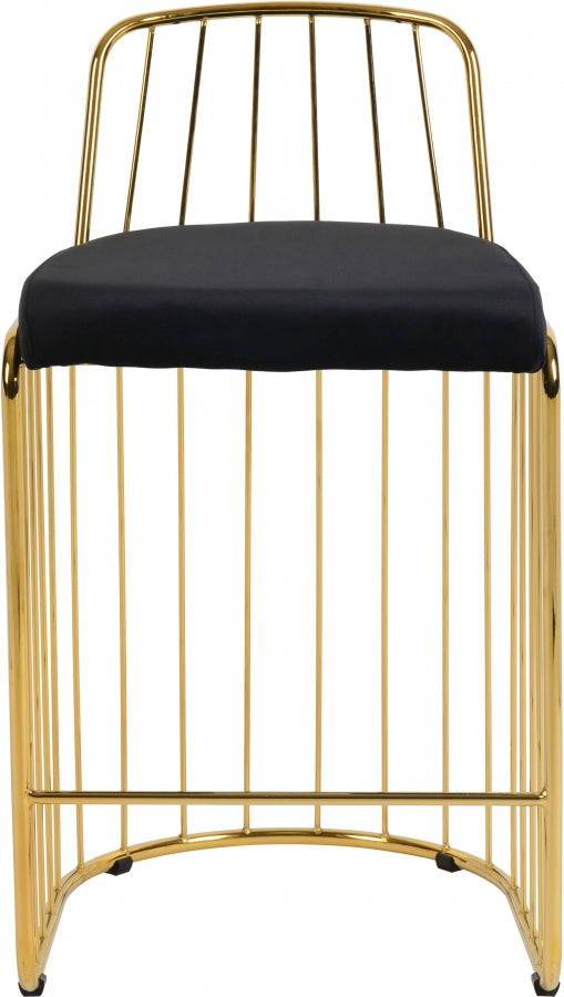Tabouret de comptoir en velours Gio