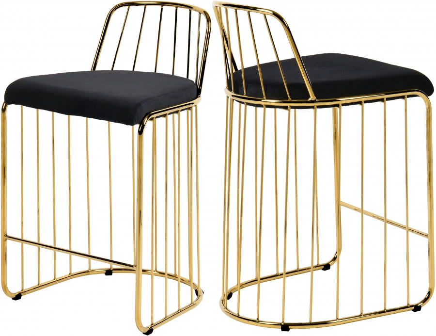 Tabouret de comptoir en velours Gio