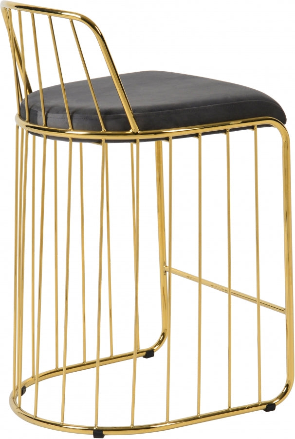 Tabouret de comptoir en velours Gio