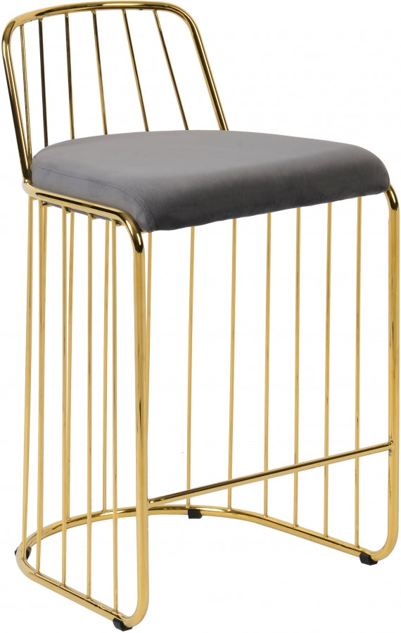 Tabouret de comptoir en velours Gio