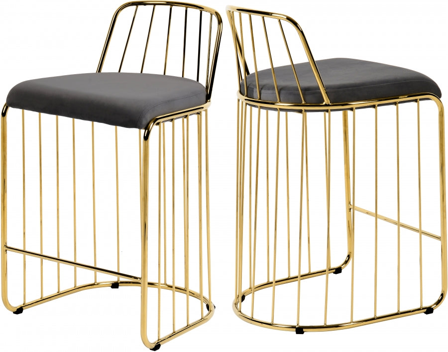 Tabouret de comptoir en velours Gio