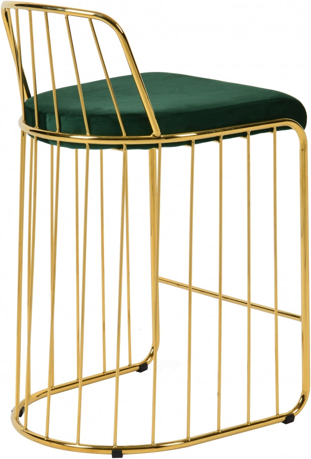 Tabouret de comptoir en velours Gio