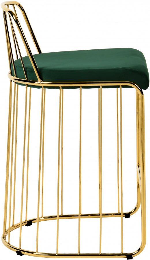 Tabouret de comptoir en velours Gio