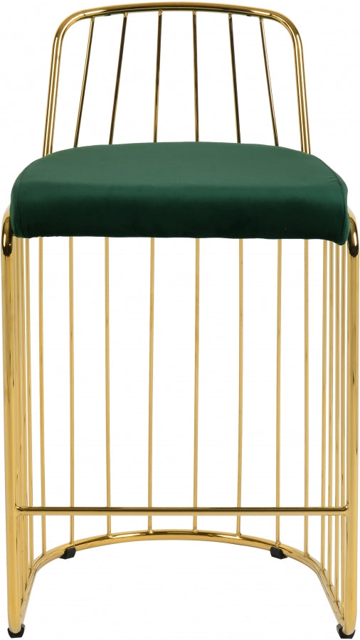 Tabouret de comptoir en velours Gio