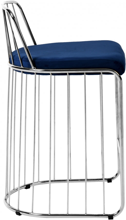 Tabouret de comptoir en velours Gio