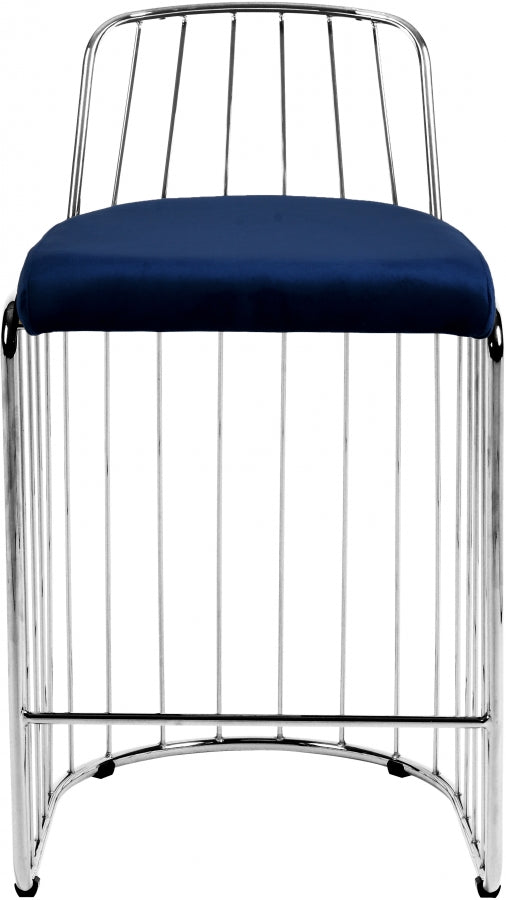 Tabouret de comptoir en velours Gio