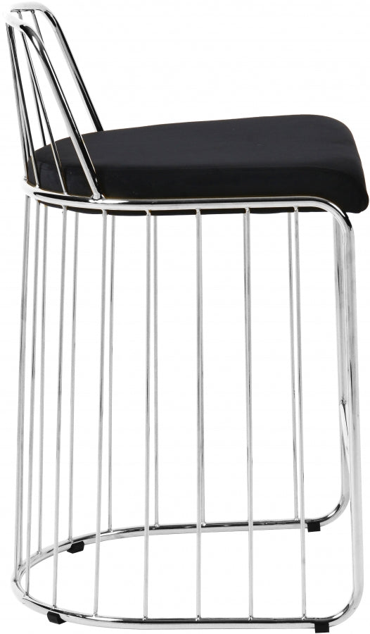 Tabouret de comptoir en velours Gio