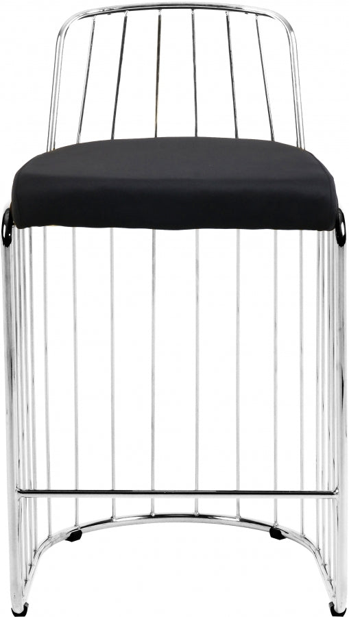 Tabouret de comptoir en velours Gio