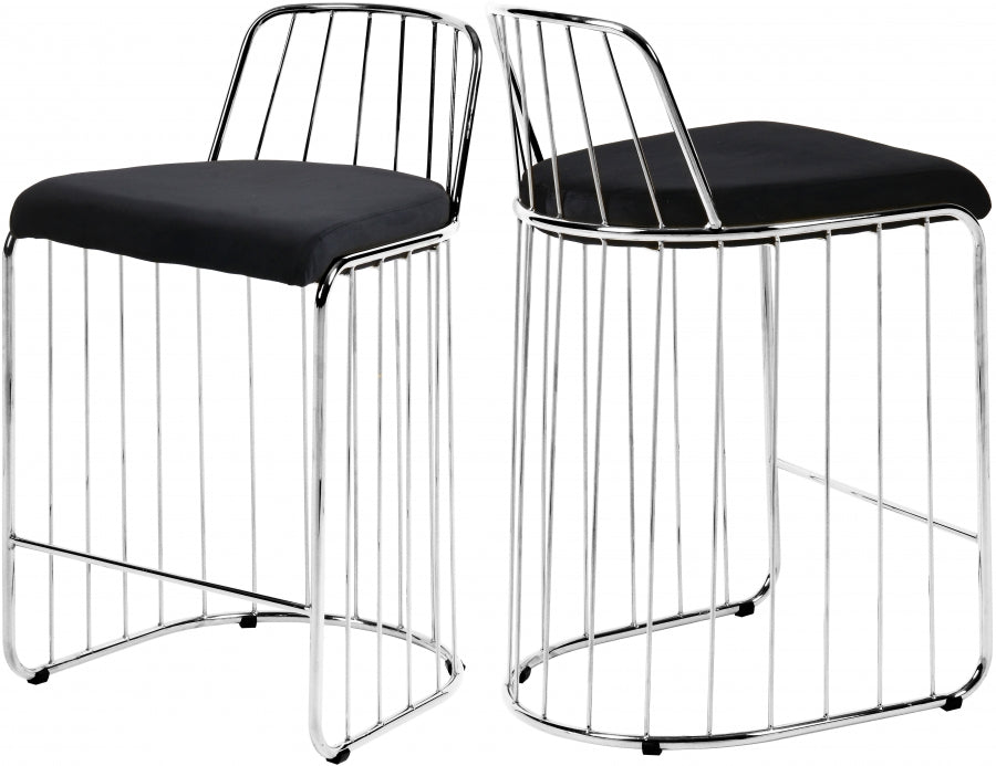 Tabouret de comptoir en velours Gio