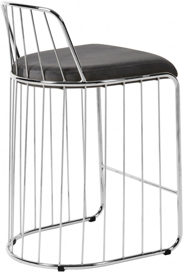 Tabouret de comptoir en velours Gio