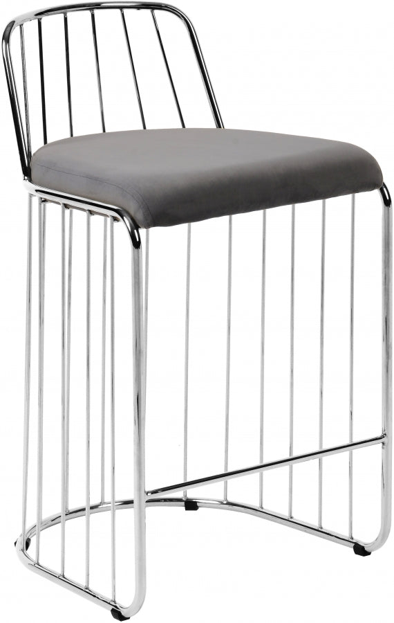 Tabouret de comptoir en velours Gio