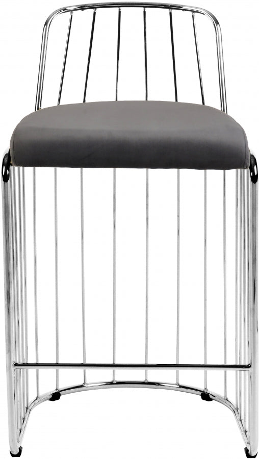 Tabouret de comptoir en velours Gio