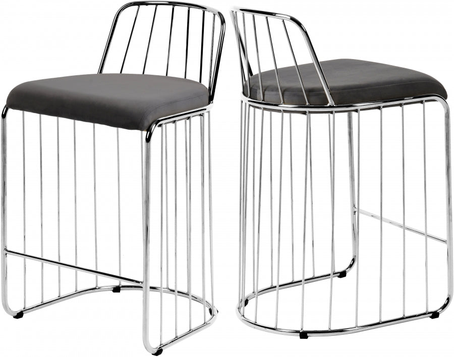 Tabouret de comptoir en velours Gio
