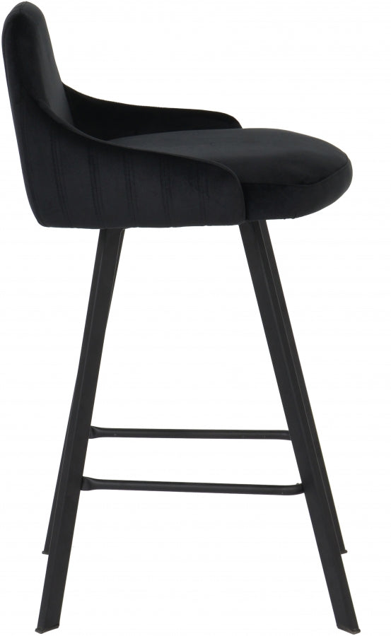 Tabouret de comptoir en velours Vivienne