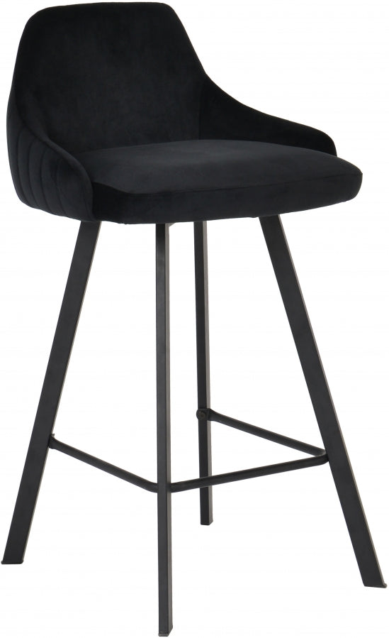 Tabouret de comptoir en velours Vivienne