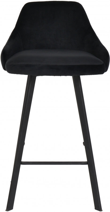 Tabouret de comptoir en velours Vivienne