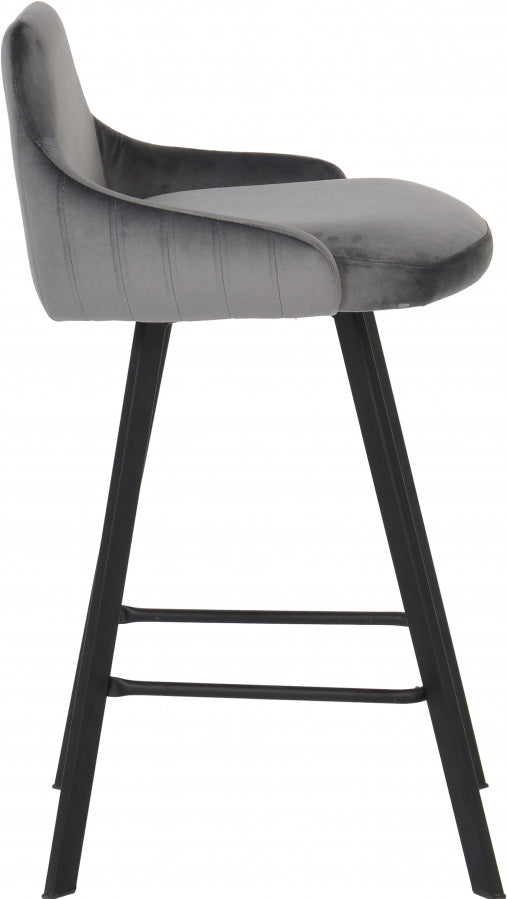 Tabouret de comptoir en velours Vivienne