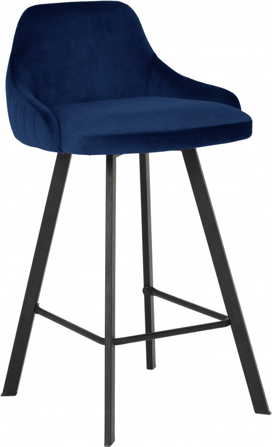 Tabouret de comptoir en velours Vivienne