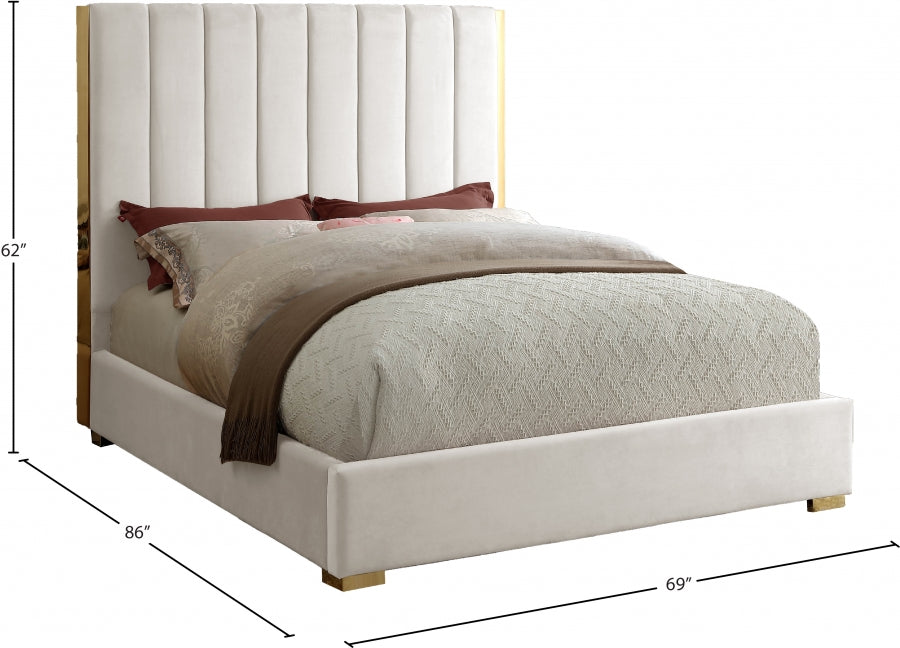 Lit en velours Becca