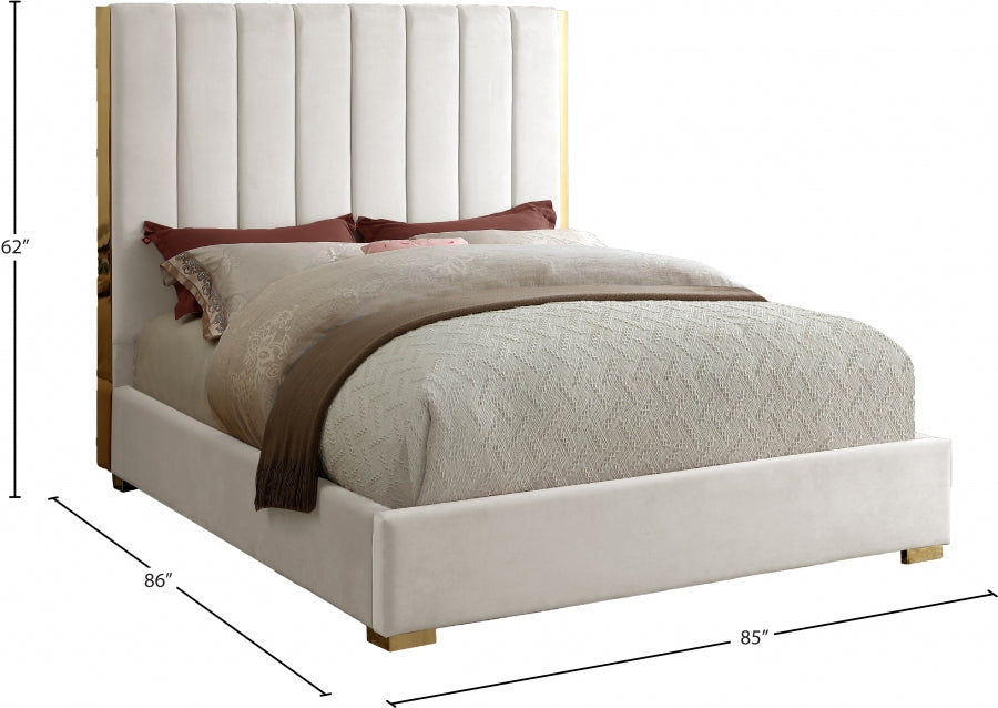 Lit en velours Becca