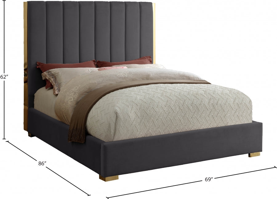 Lit en velours Becca