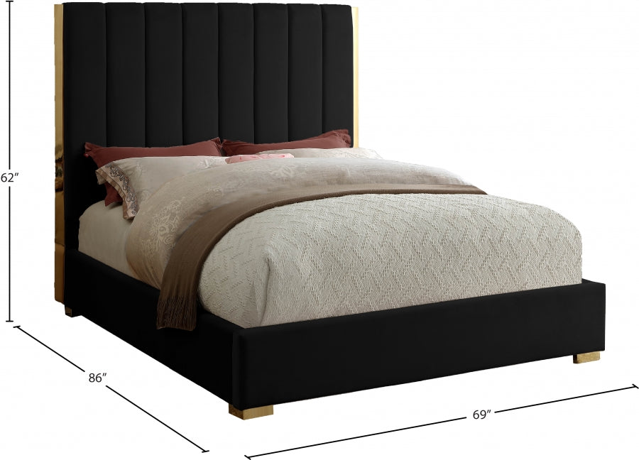 Lit en velours Becca