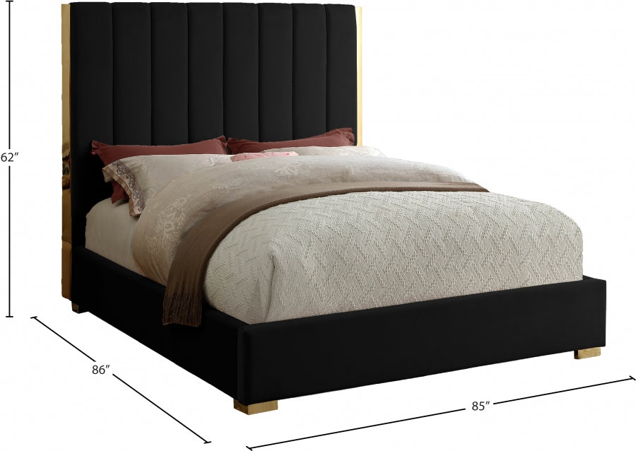 Lit en velours Becca