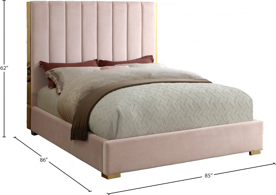 Lit en velours Becca