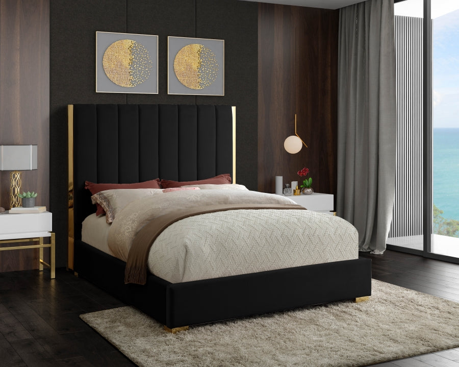 Lit en velours Becca