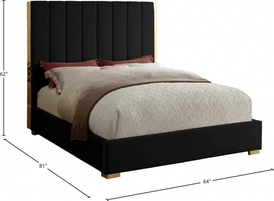 Lit en velours Becca