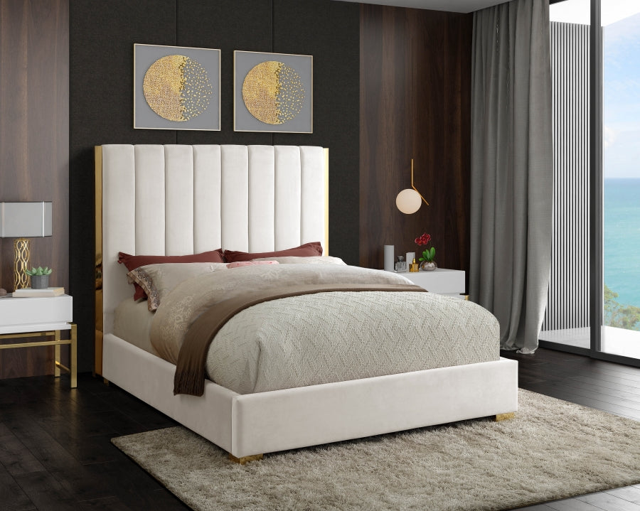 Lit en velours Becca