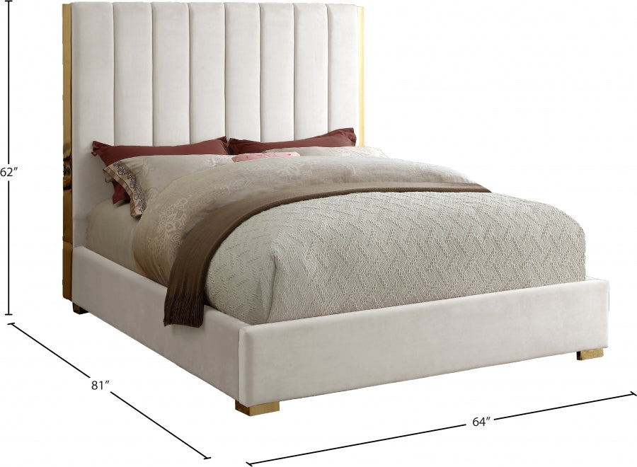 Lit en velours Becca