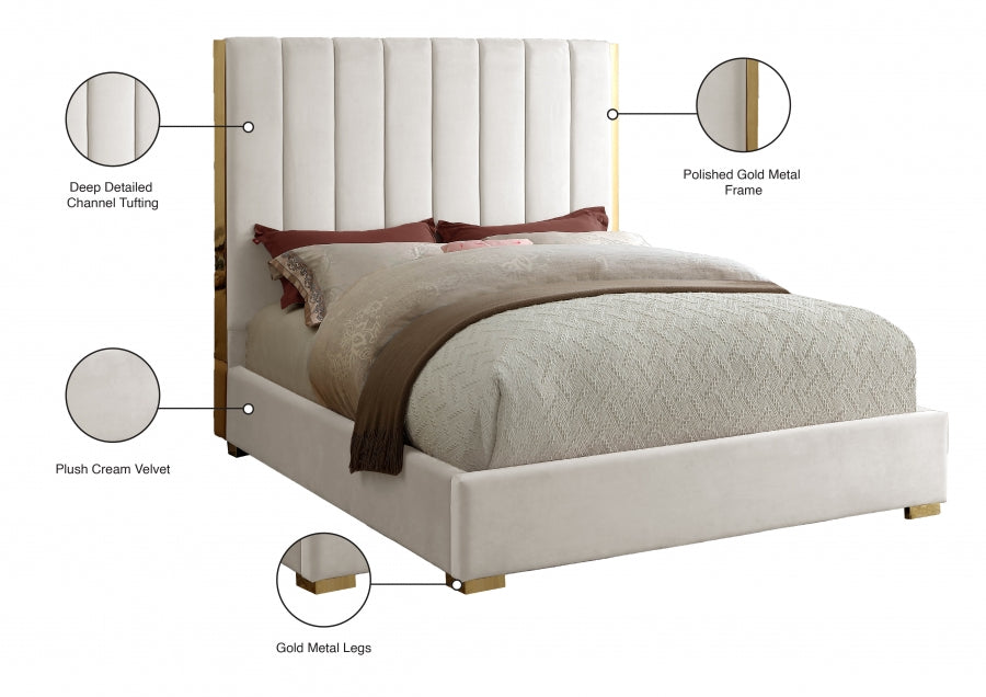 Lit en velours Becca