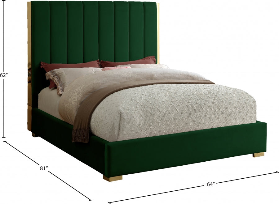 Lit en velours Becca