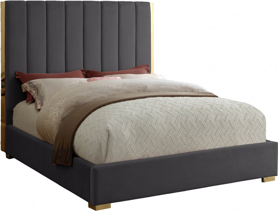 Lit en velours Becca