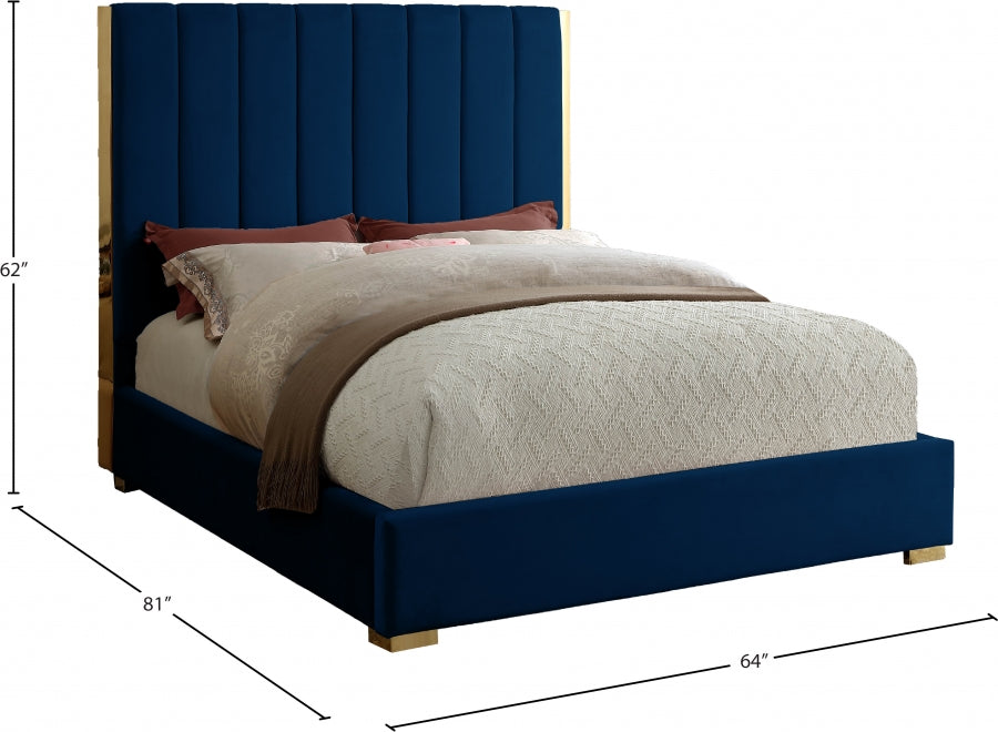 Lit en velours Becca