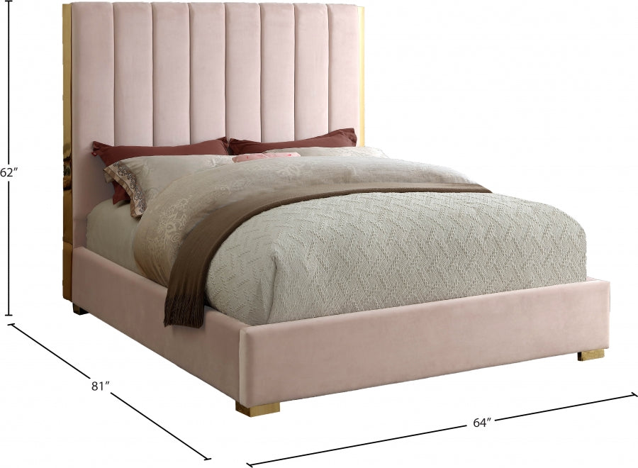 Lit en velours Becca