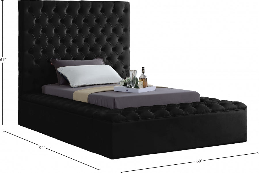 Lit en velours Bonheur
