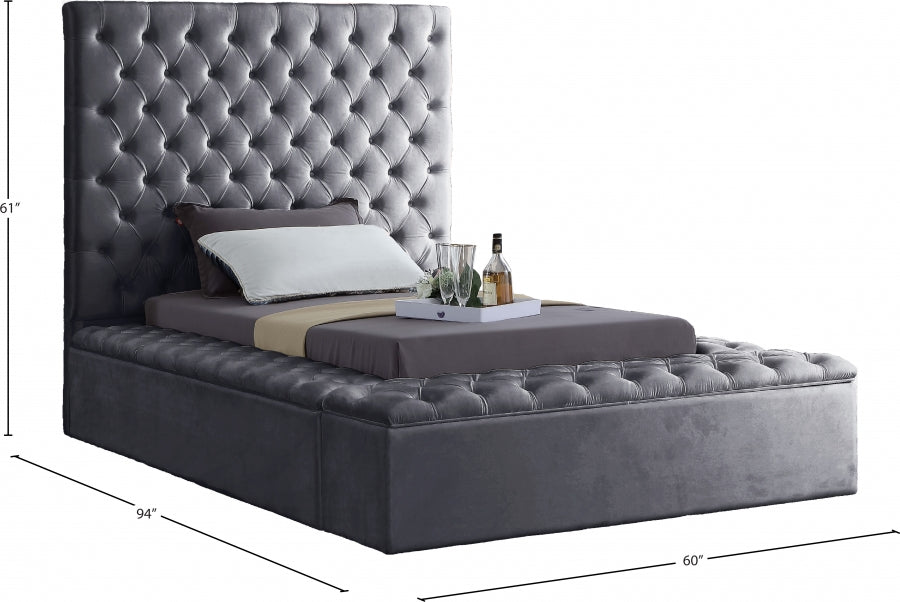 Lit en velours Bonheur