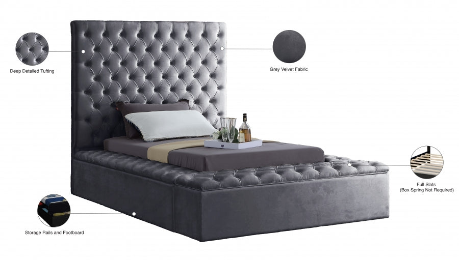 Lit en velours Bonheur