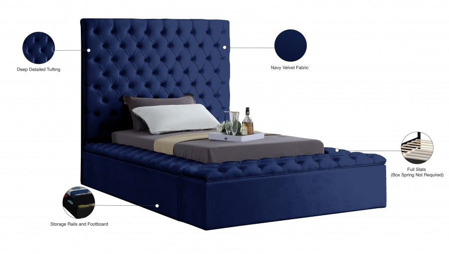 Lit en velours Bonheur